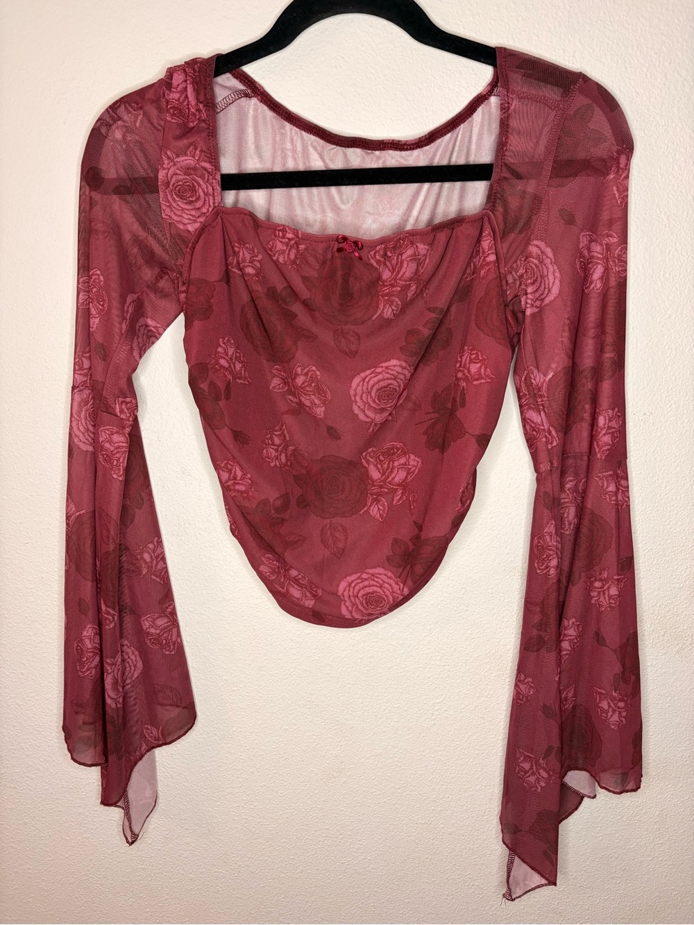 2 for 1- ROMWE Rose Floral Sheer Drape Top & Ana Top-122